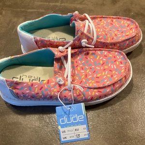 NEW Hey Dude Wendy Youth Pink Sprinkles
